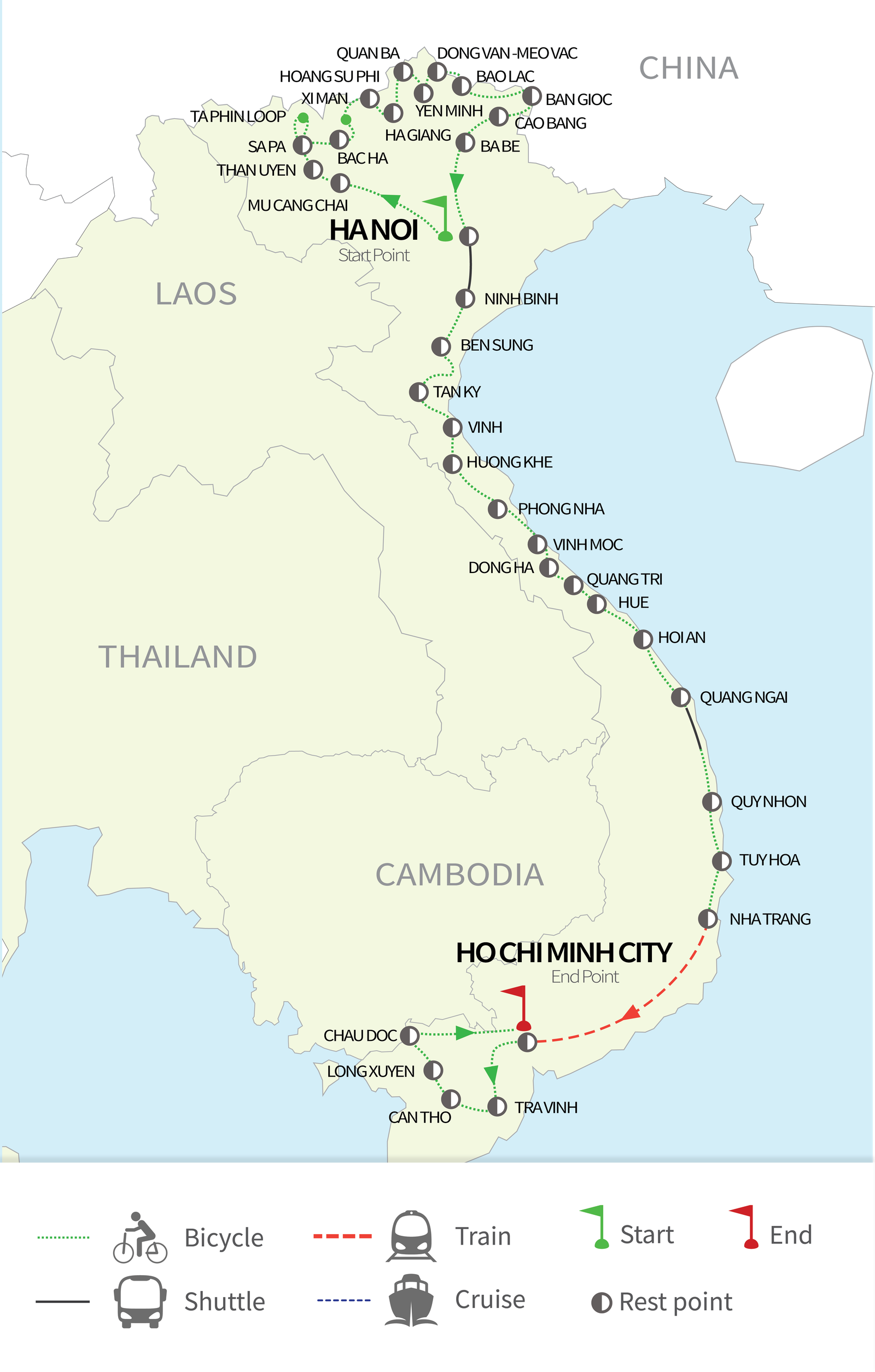 Vietnam Ultimate 43-Day Cycling Adventure from North to South